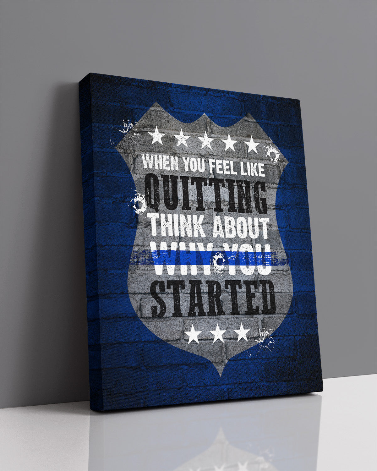 Thin Blue Line Wall Art - Law Enforcement Prints - Police Officer Gifts - Police Academy Graduation - Police Officer Wall Decor - Law Enforcement Appreciation Gift