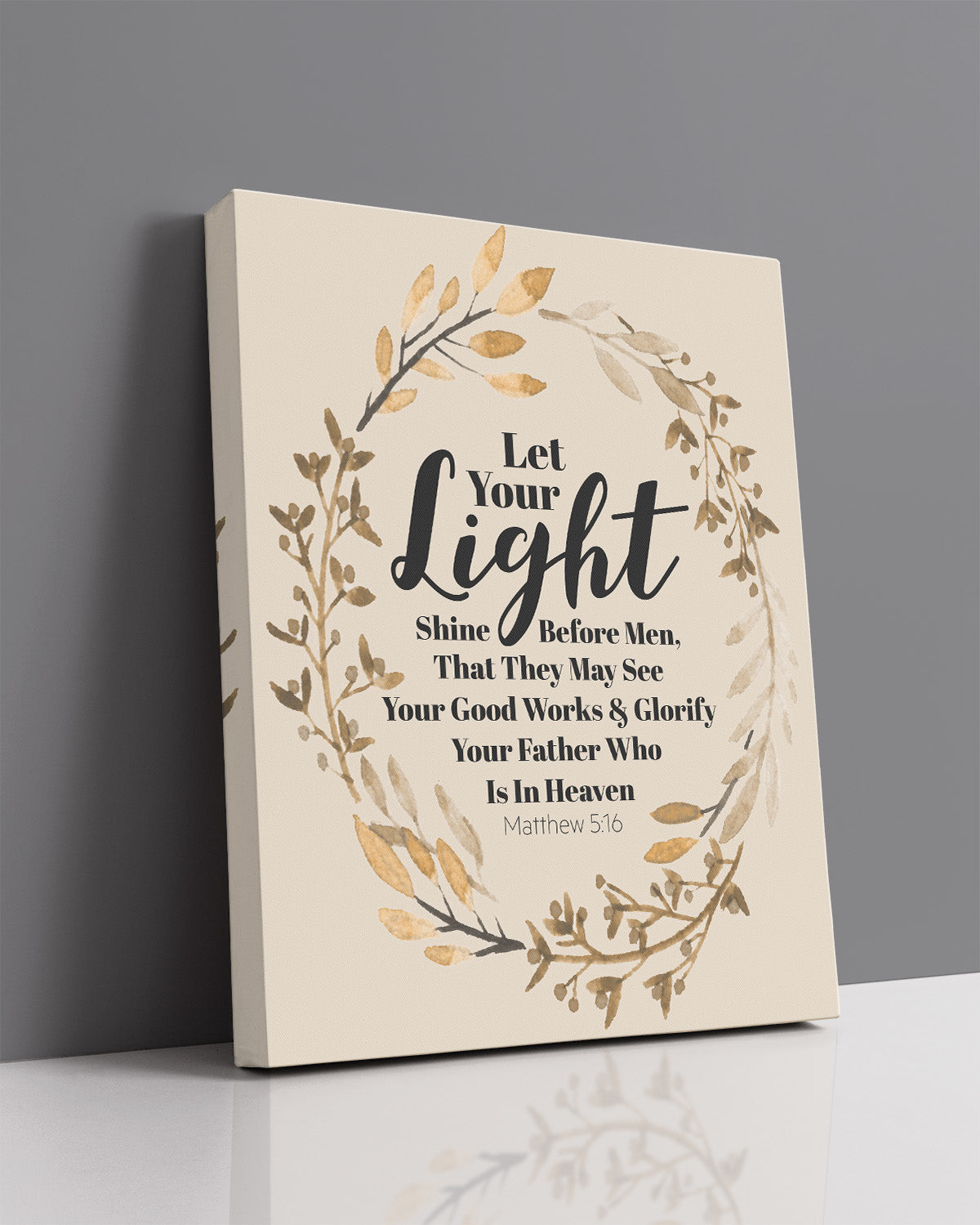 Govivo Let Your Light Shine Matthew 5:16 bible verse decor - Christian inspirational wall decor - Scripture quote home decor gifts for women, girls, men and boys