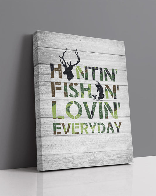 Fishing and Hunting Decor - Hunting Wall Art Decor - Gifts for Hunters & Fisherman - Rustic Hunting Cabin Decor - Farmhouse Hunting Wall Decor