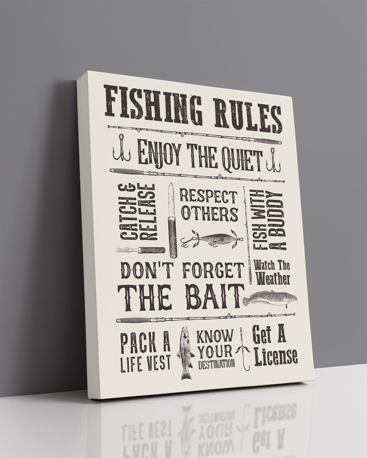 Fishing Rules - Great gift for fishing enthusiasts - fishing-themed artwork