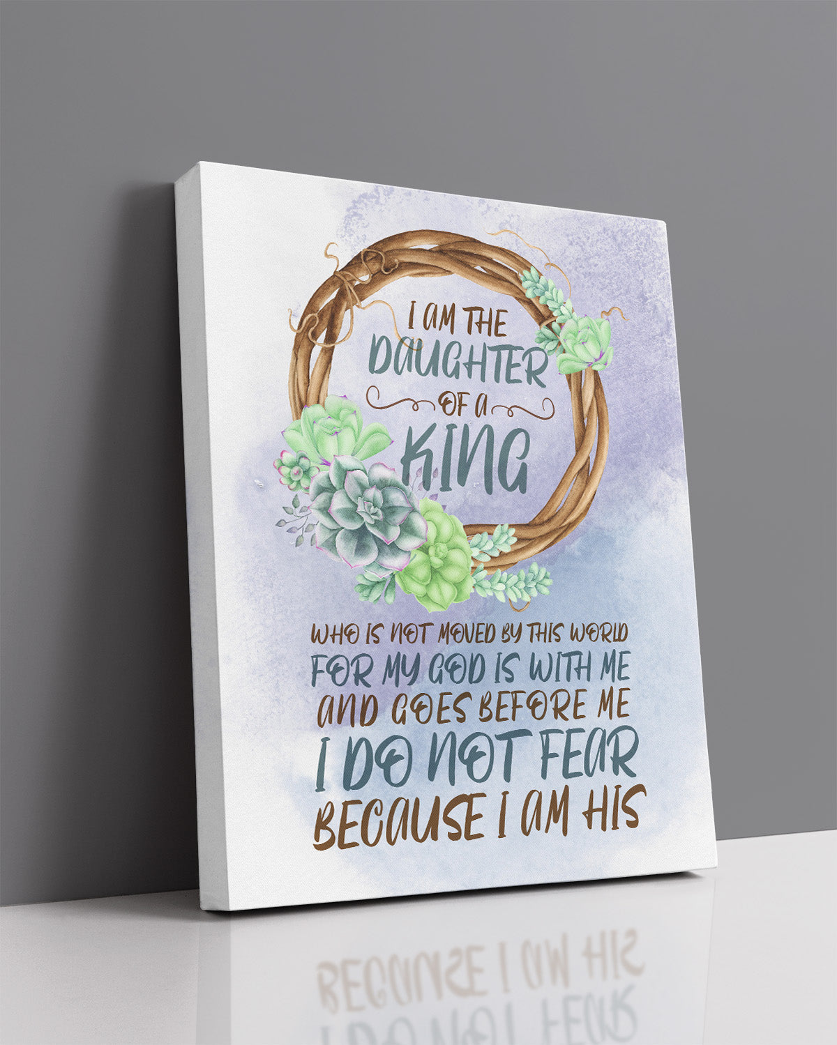 I Am The Daughter Of A King Religious Wall Decor - Christian Bible Verse Wall Art - Bedroom Aesthetic Home Decor - Gift for Women Girls Teen Tweens
