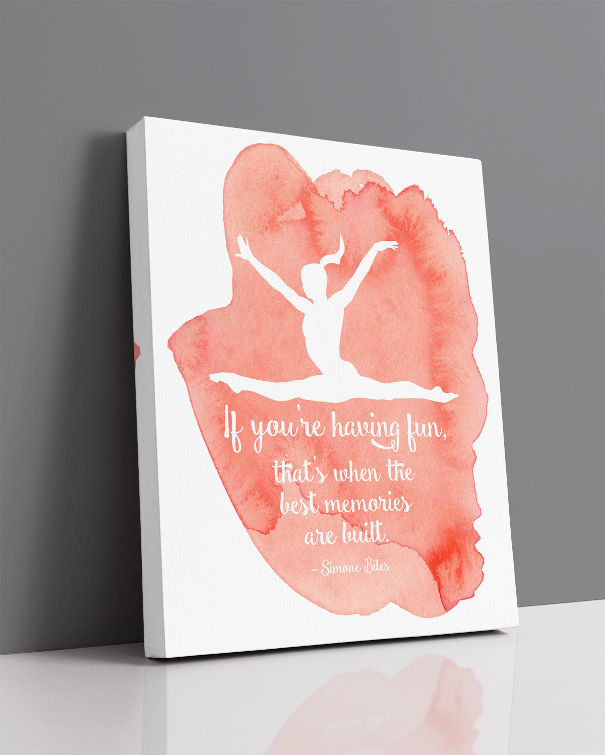 Gymnastics Wall Art - Boho Wall Decor - Girl's Bedroom - Gymnast Wall Decorations for Bedroom - Simone Biles Quotes - Motivational Quotes Wall Art - Inspirational Quotes