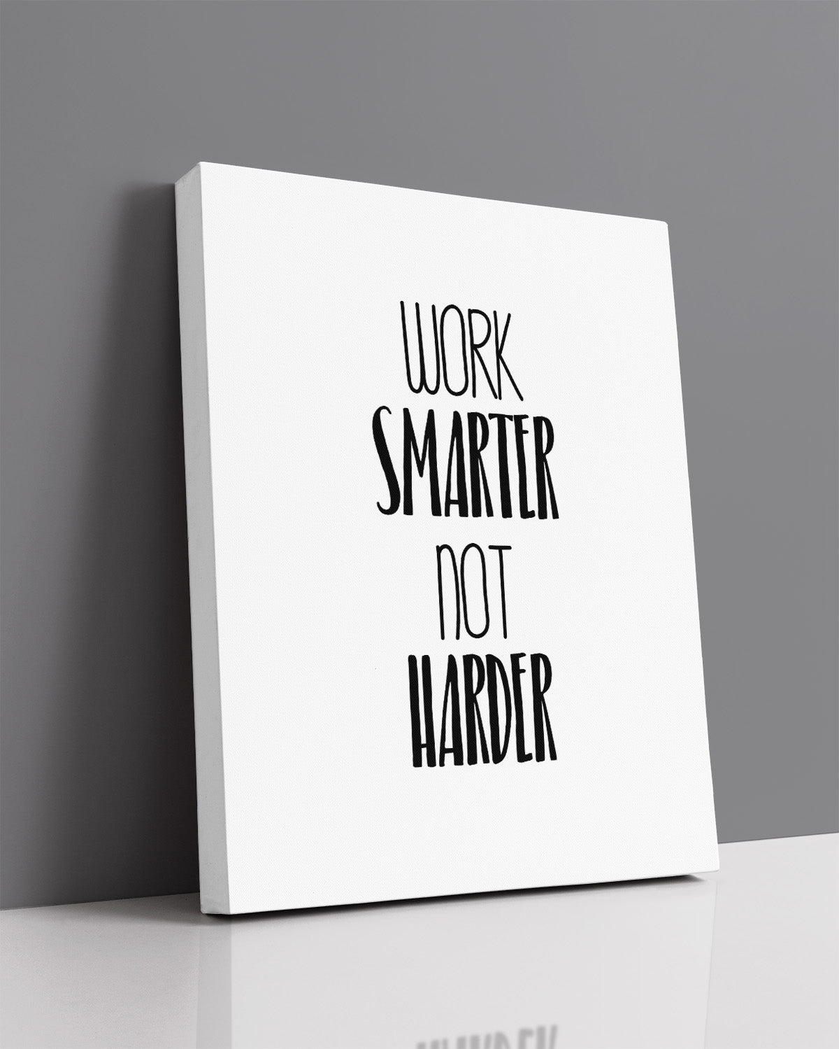 Work Smarter Not Harder Inspirational Wall Art - Motivational Wall Decor for Office
