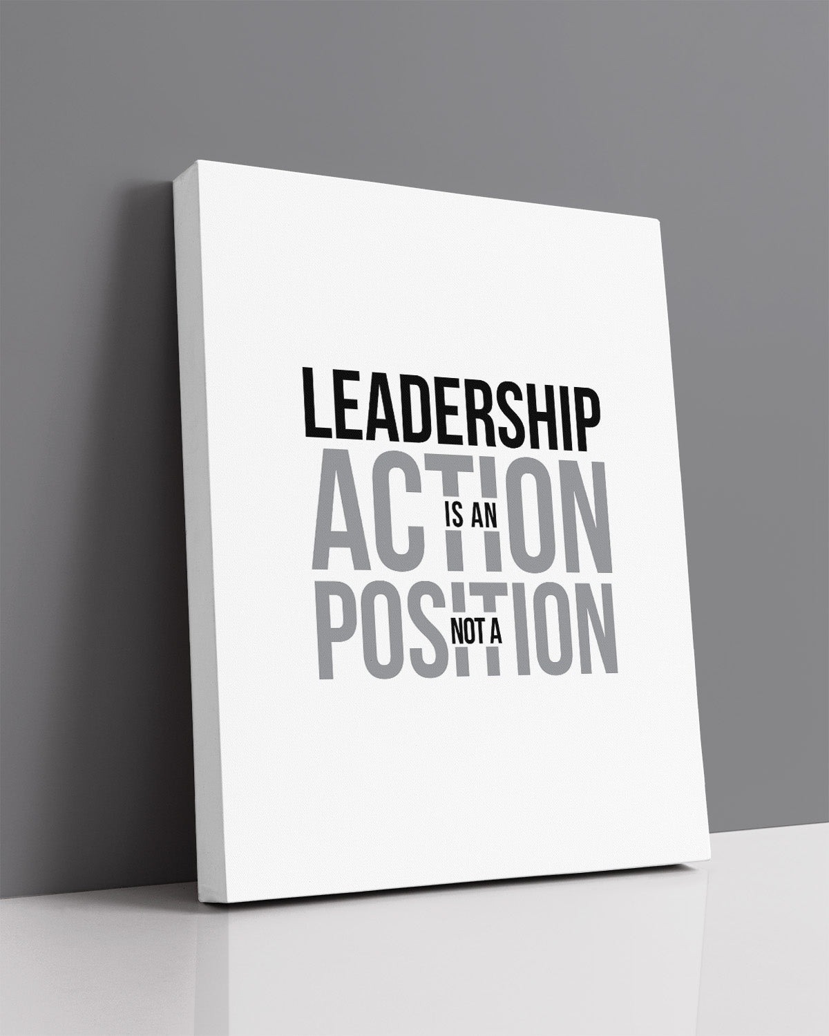 Leadership Is An Action Not A Position - Motivational Quote Wall Art Print - Wall Decor for Office, Cubicle and Bedroom - Inspirational Wall Art