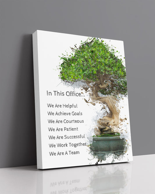 In This Office Wall Art - Motivational Decor - Teamwork Wall Decor - Gift for Boss, Manager, Team Leader, Coach, Teacher, Entrepreneur