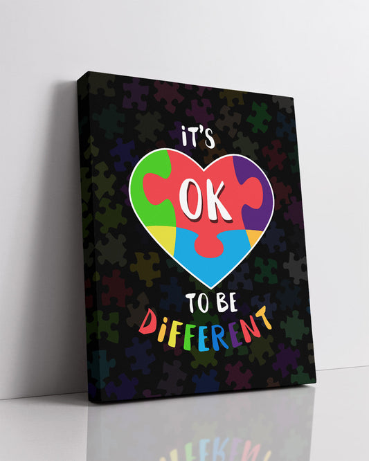 It's Ok To Be Different Autism Awareness Decor - Autism Art Wall Decor Classroom