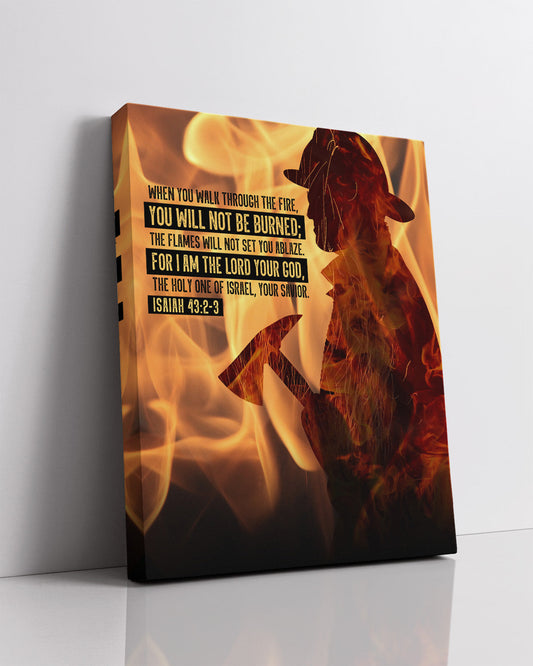 Firefighter Motivational Wall Art - Firefighter Gifts - First Responder Gifts Appreciation Decor - Gifts for Firemen or Women - First Responder Decor