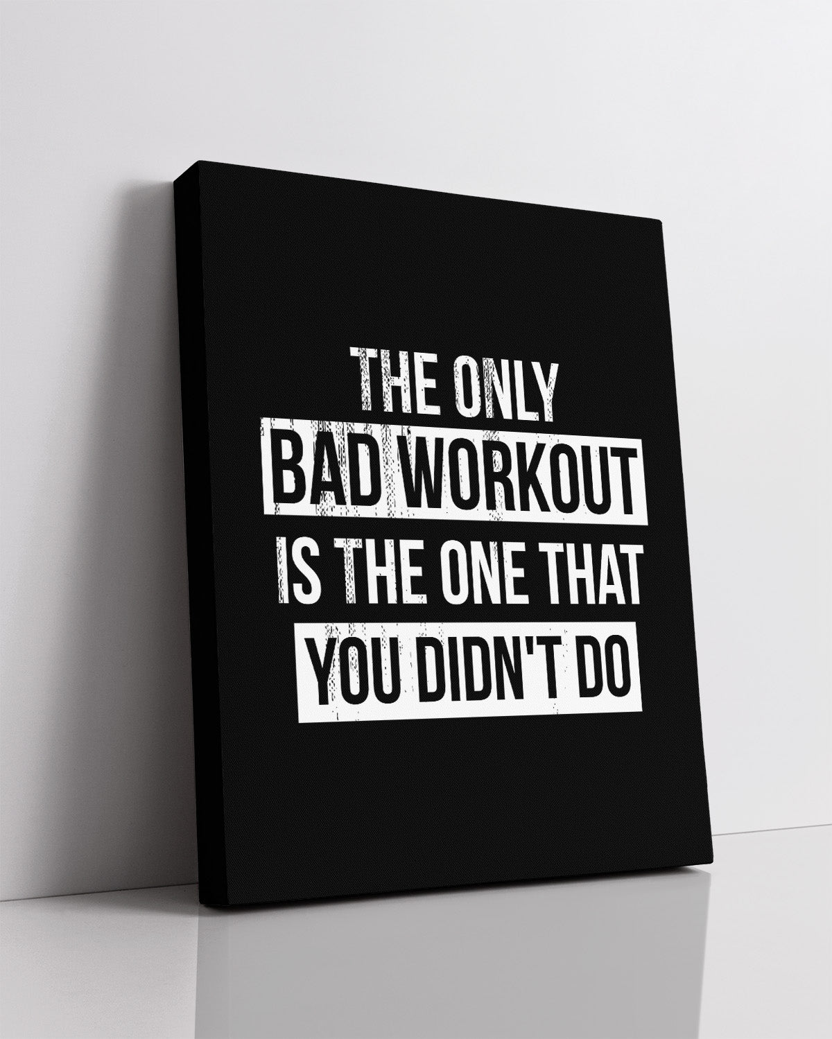The Only Bad Workout Gym motivational wall art - man cave decor - sports art fitness - inspirational wall decor for a workout room