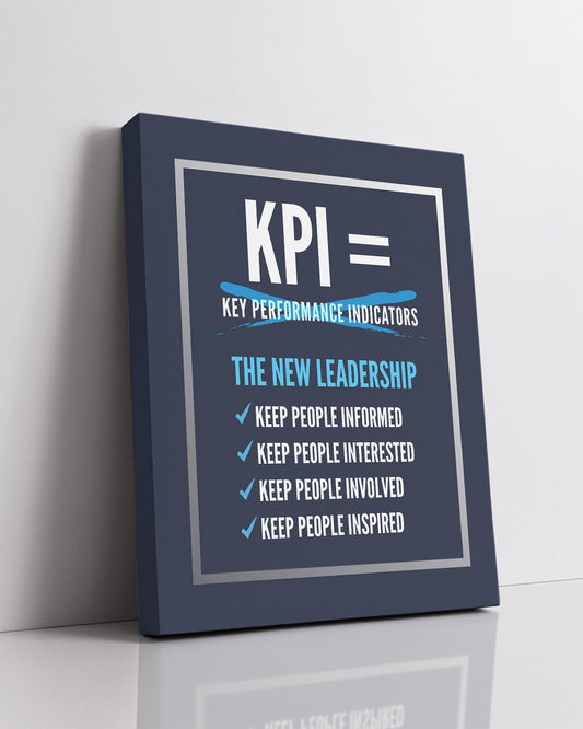 KPI = The New Leadership Room Decor - Inspirational Wall Art - Motivational Wall Decor for Office
