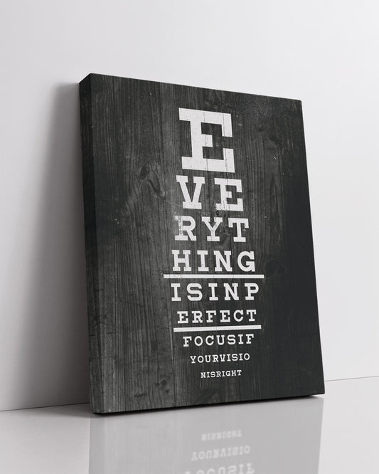 Everything Is In Perfect Focus If Your Visions Is Right - Motivational Quote Wall Art Print - Wall Decor for Office, Cubicle and Bedroom - Inspirational Wall Art