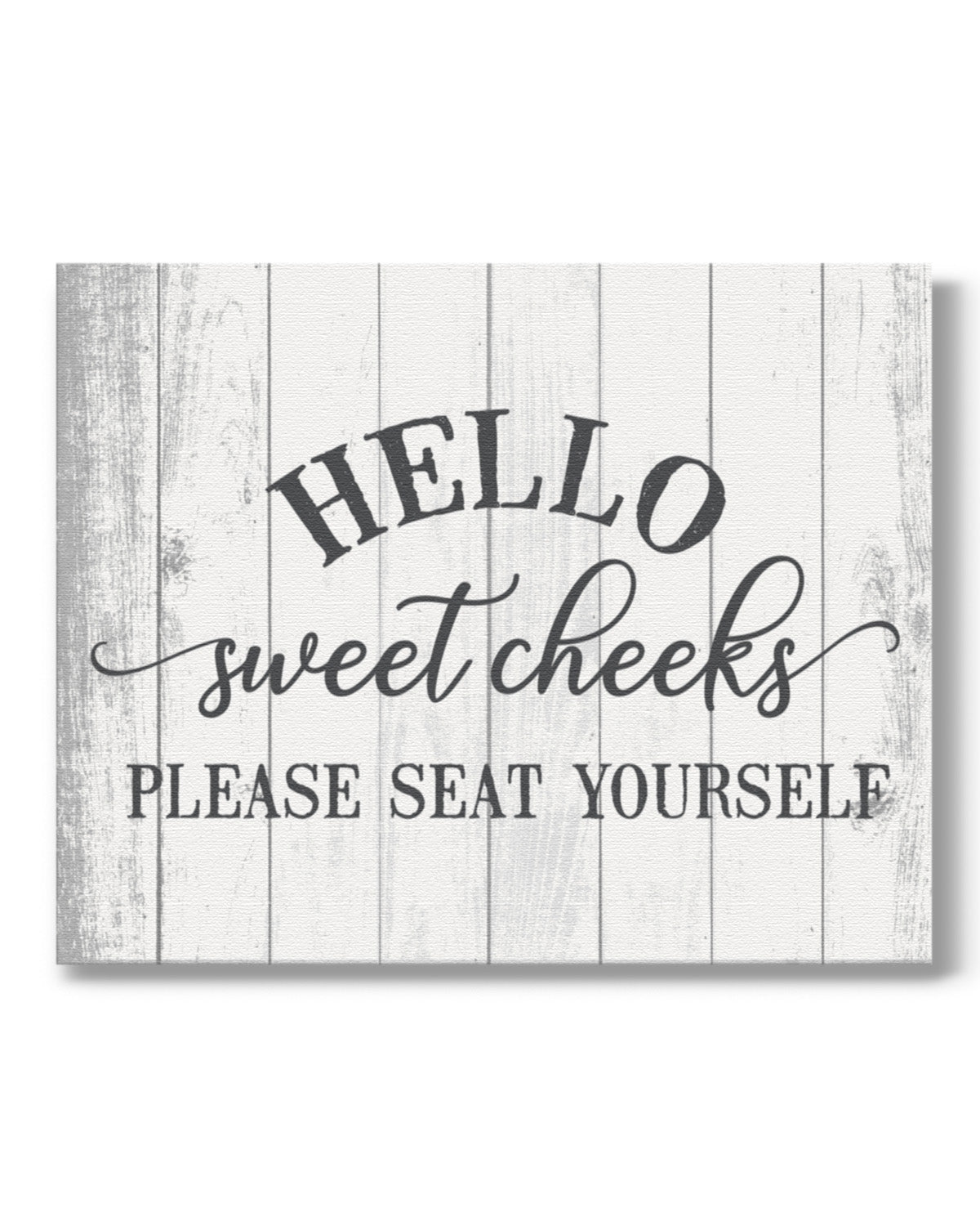Bathroom Farmhouse Decor - Hello Sweet Cheeks Wall Art - Rustic Bath Wall Decor - Powder Room Decor - Housewarming Gift