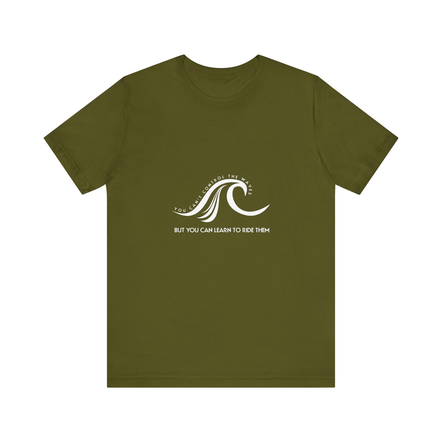 Control Waves white text Unisex Jersey Short Sleeve Tee