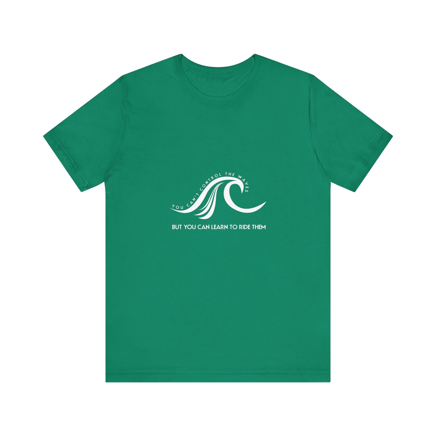 Control Waves white text Unisex Jersey Short Sleeve Tee