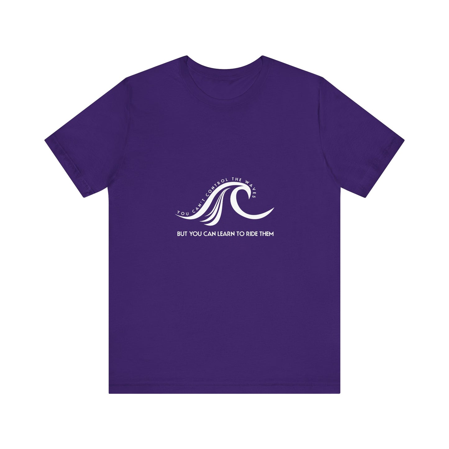 Control Waves white text Unisex Jersey Short Sleeve Tee