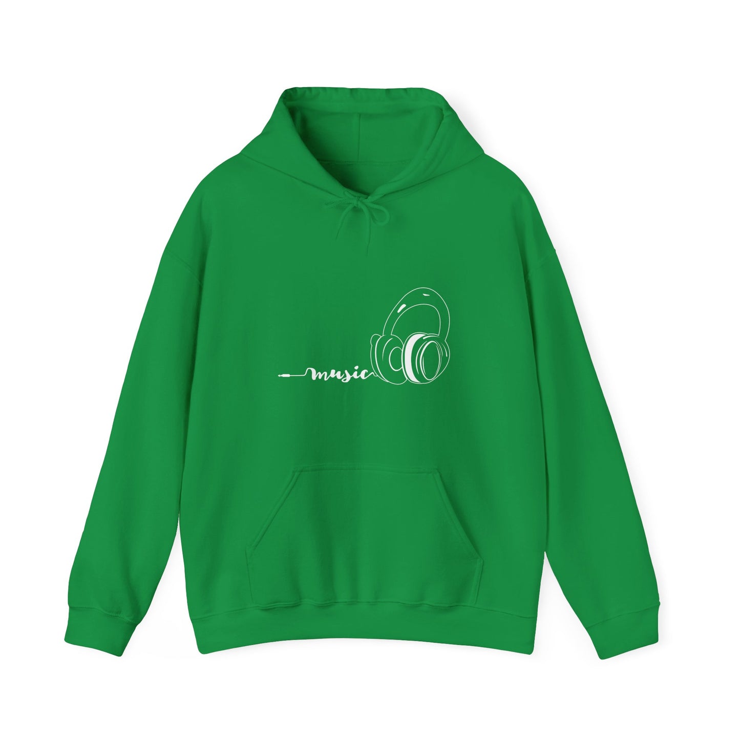 Music white - Unisex Heavy Blend™ Hooded Sweatshirt