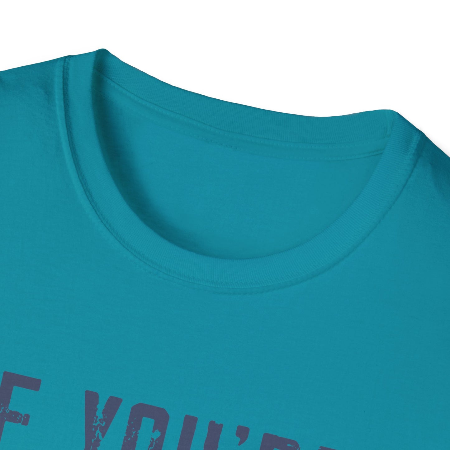 Make It Up Good - Unisex Softstyle T-Shirt - Melanie Robinson Inspirational Quotes - Distressed Style with Blue Text
