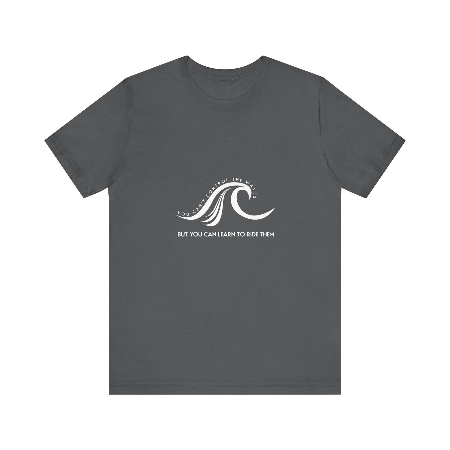 Control Waves white text Unisex Jersey Short Sleeve Tee