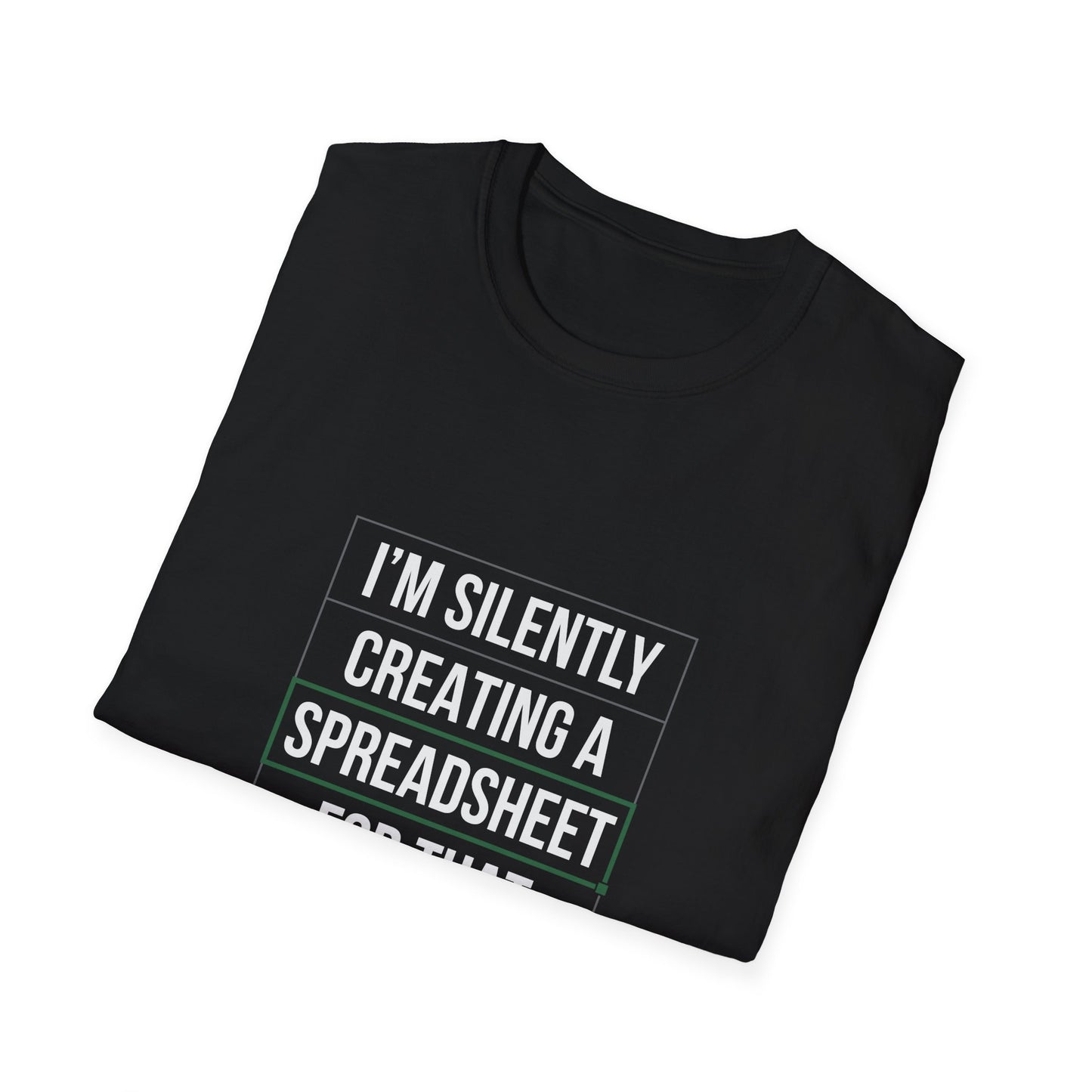 Creating a spreadsheet white text - Unisex Softstyle T-Shirt