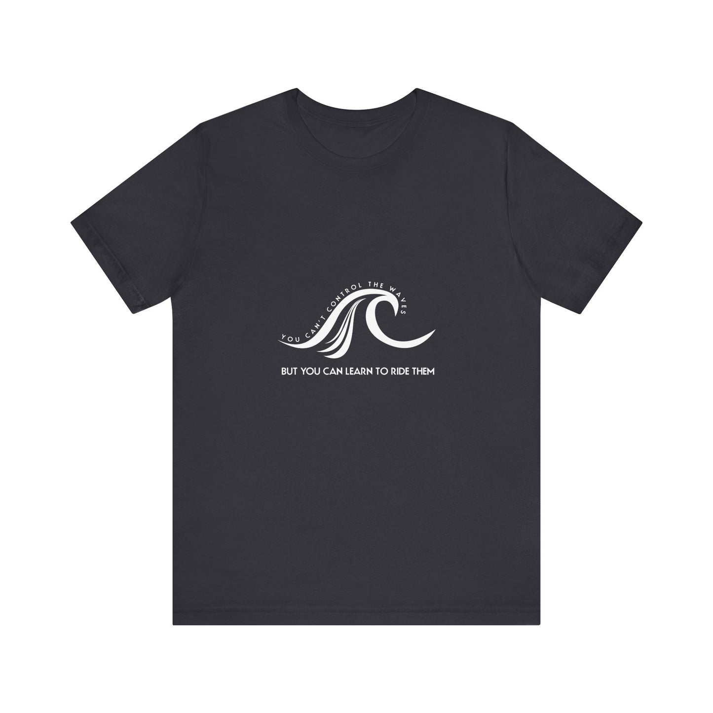 Control Waves white text Unisex Jersey Short Sleeve Tee