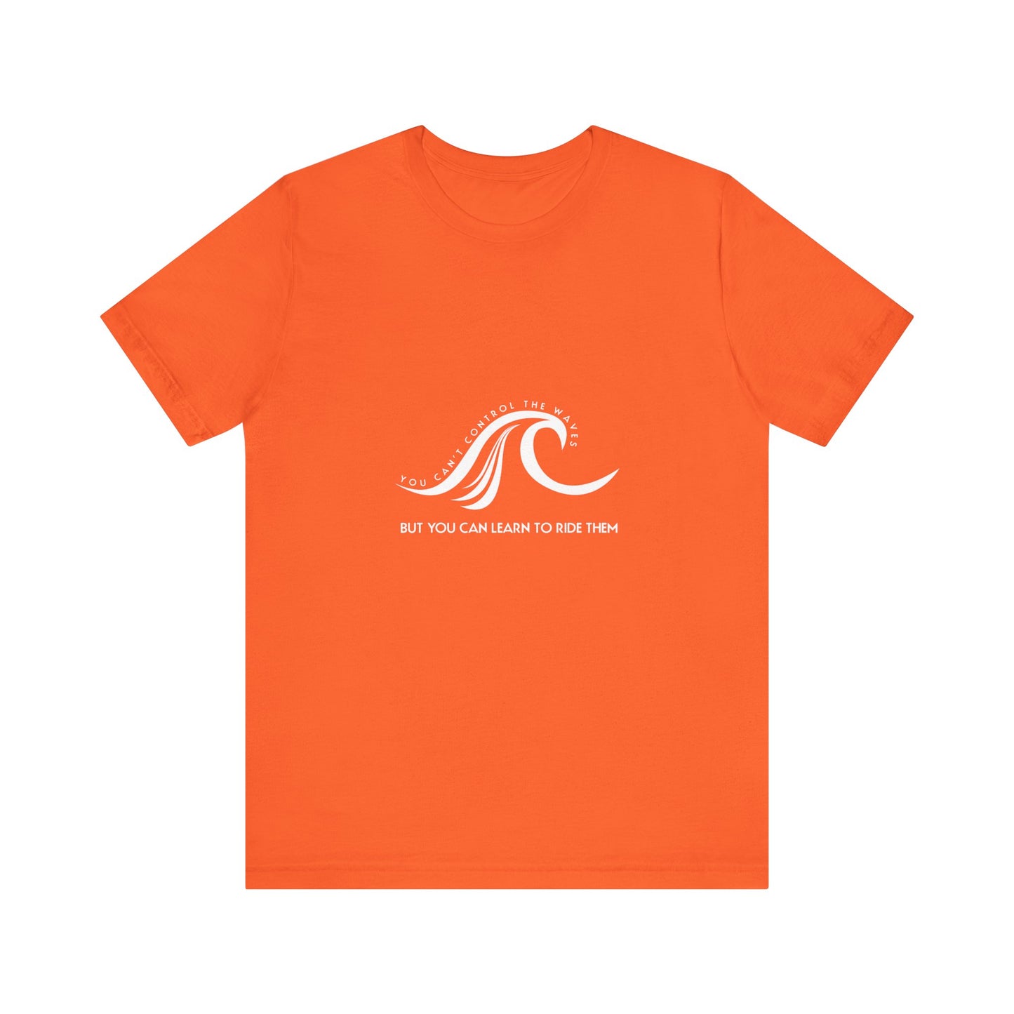 Control Waves white text Unisex Jersey Short Sleeve Tee