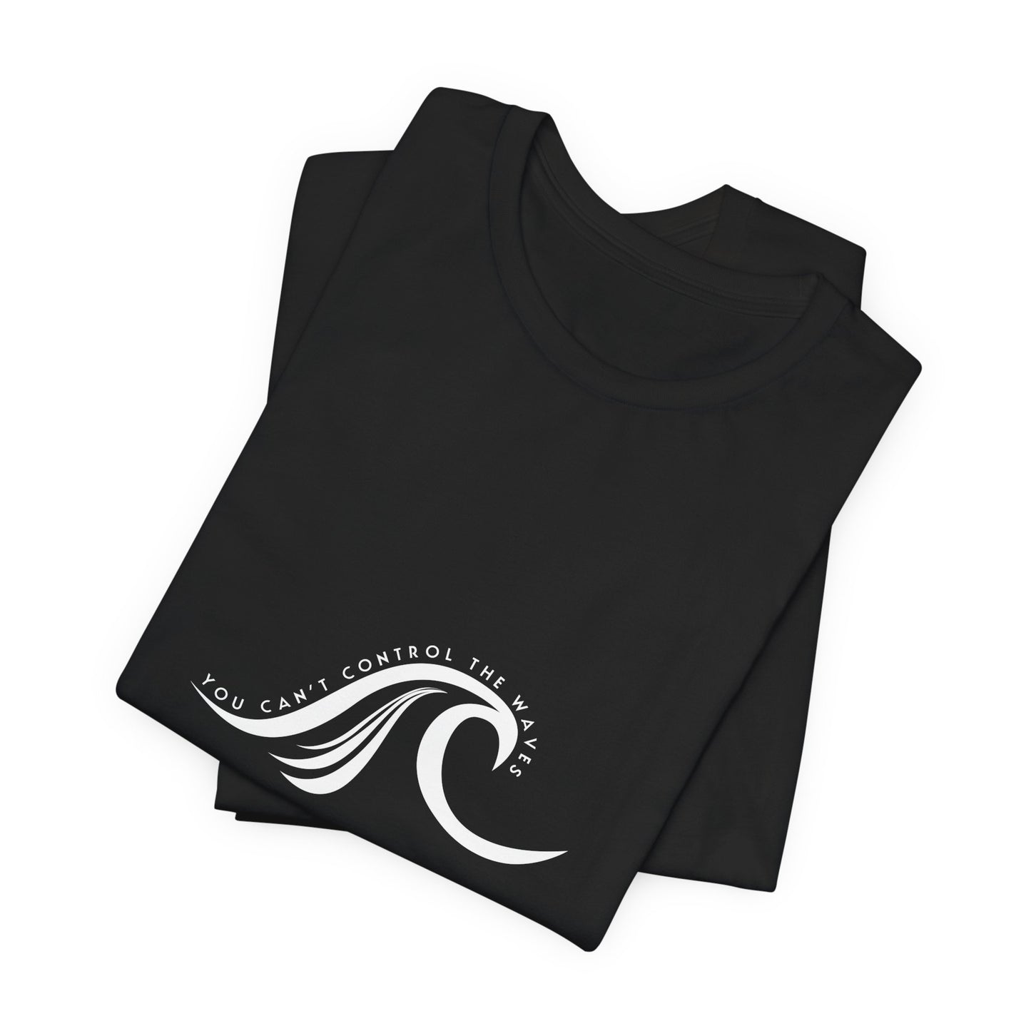 Control Waves white text Unisex Jersey Short Sleeve Tee