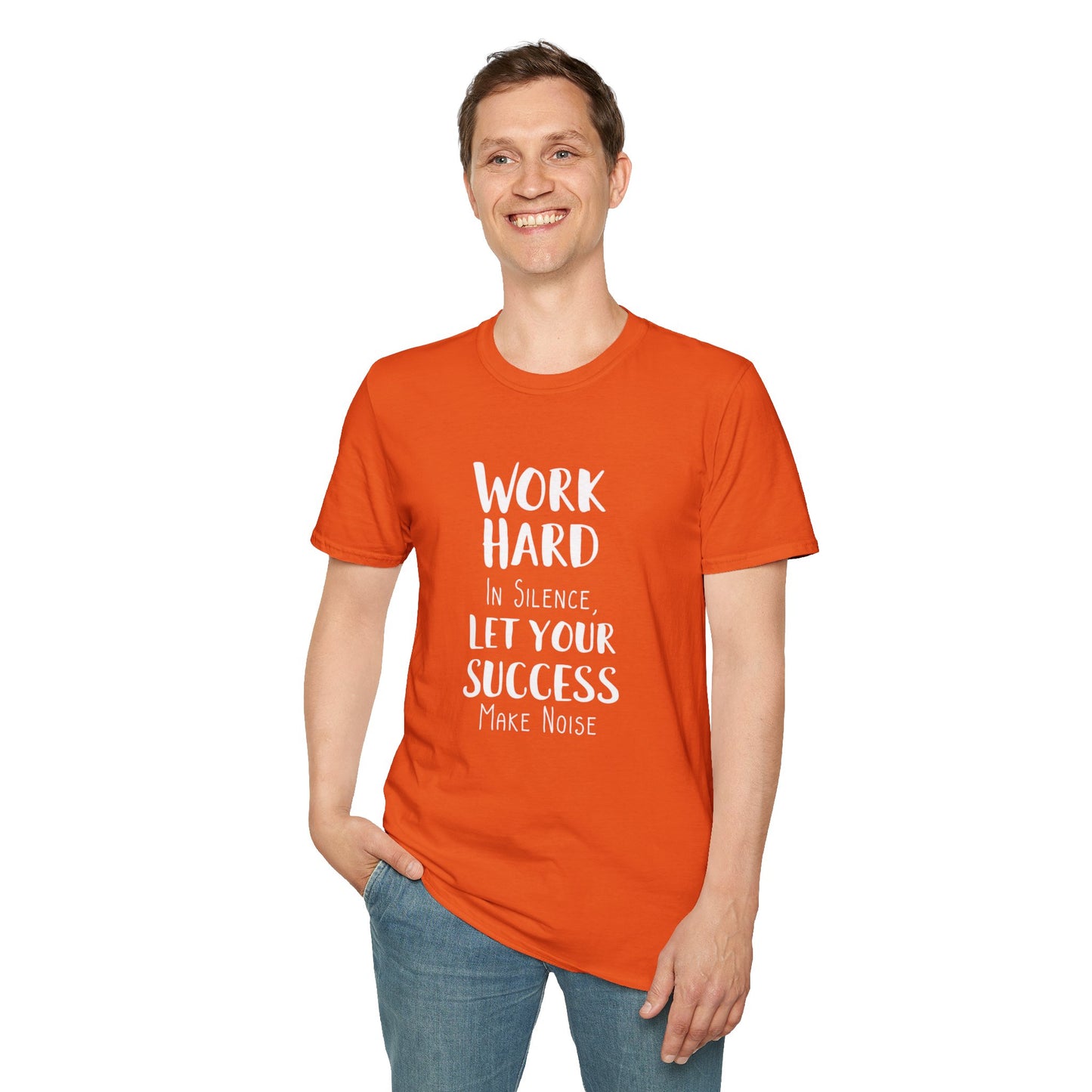 Work hard in silence - Unisex Softstyle T-Shirt