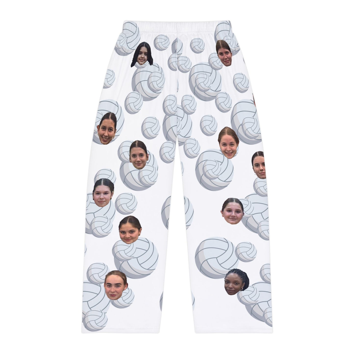 Custom Face Volleyball Pajama Pants — Personalized Men’s Sleepwear for Players & Fans