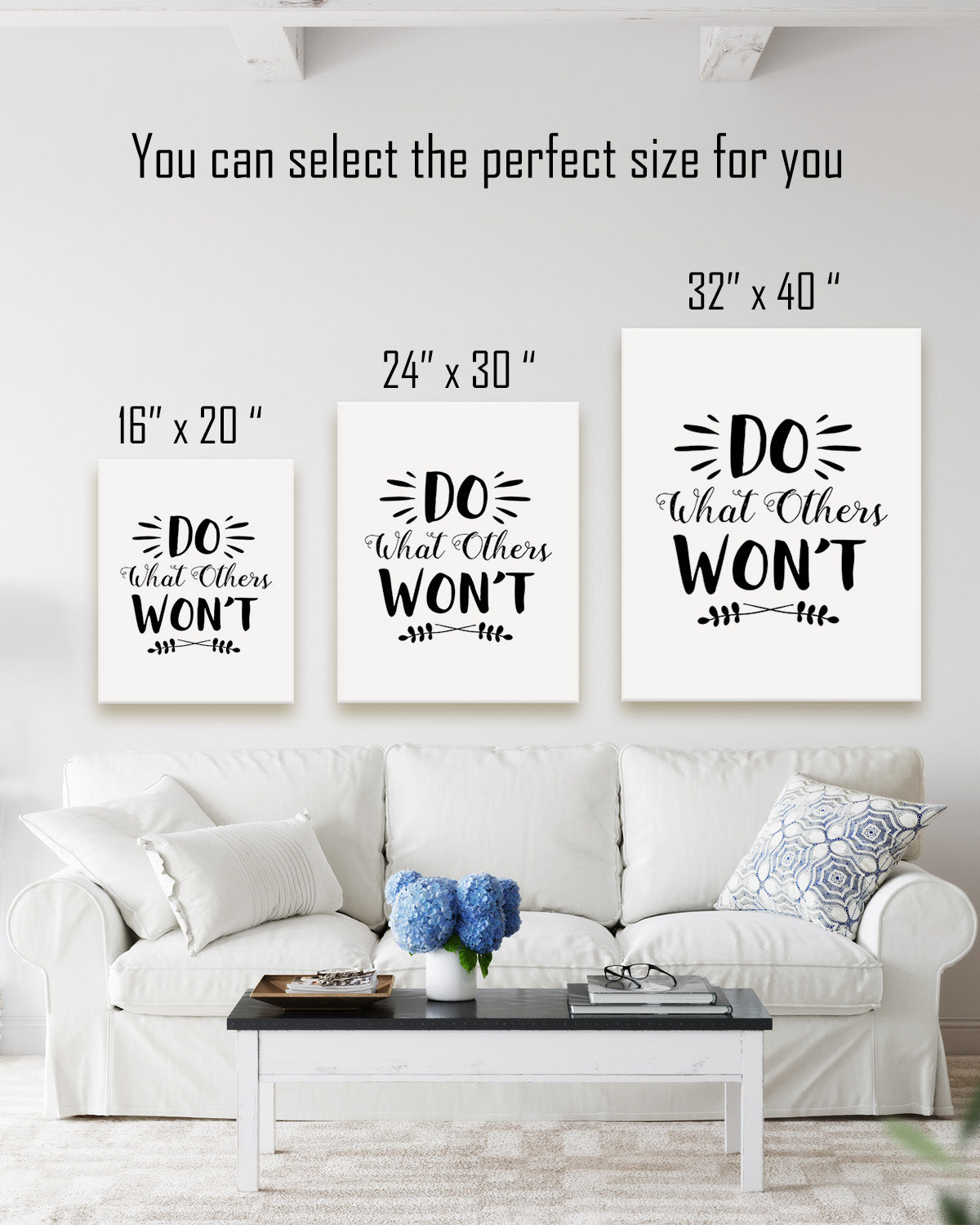 Do What Others Won't Inspirational Wall Art - Motivational Wall Decor for Office