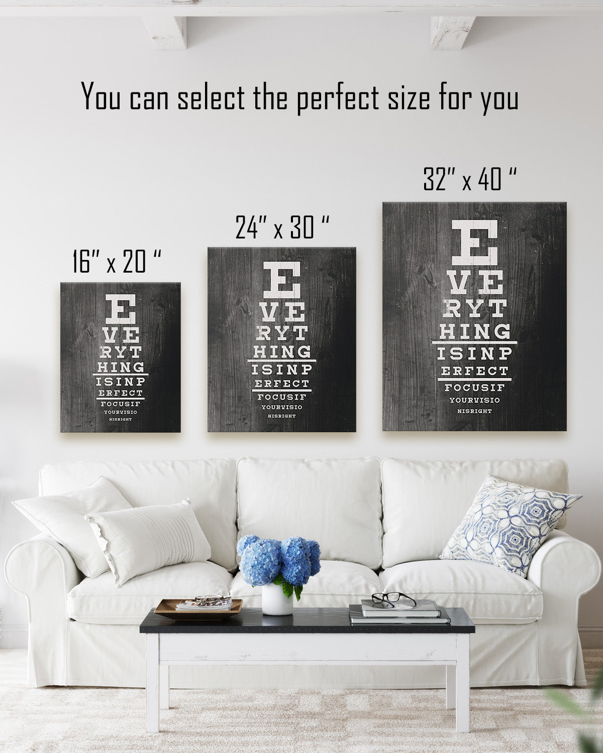 Everything Is In Perfect Focus If Your Visions Is Right - Motivational Quote Wall Art Print - Wall Decor for Office, Cubicle and Bedroom - Inspirational Wall Art