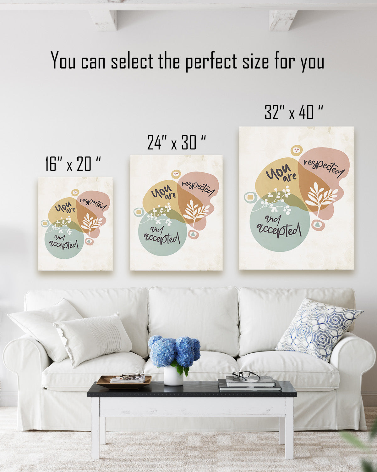 You Are Respected And Accepted Affirmation Wall Decor