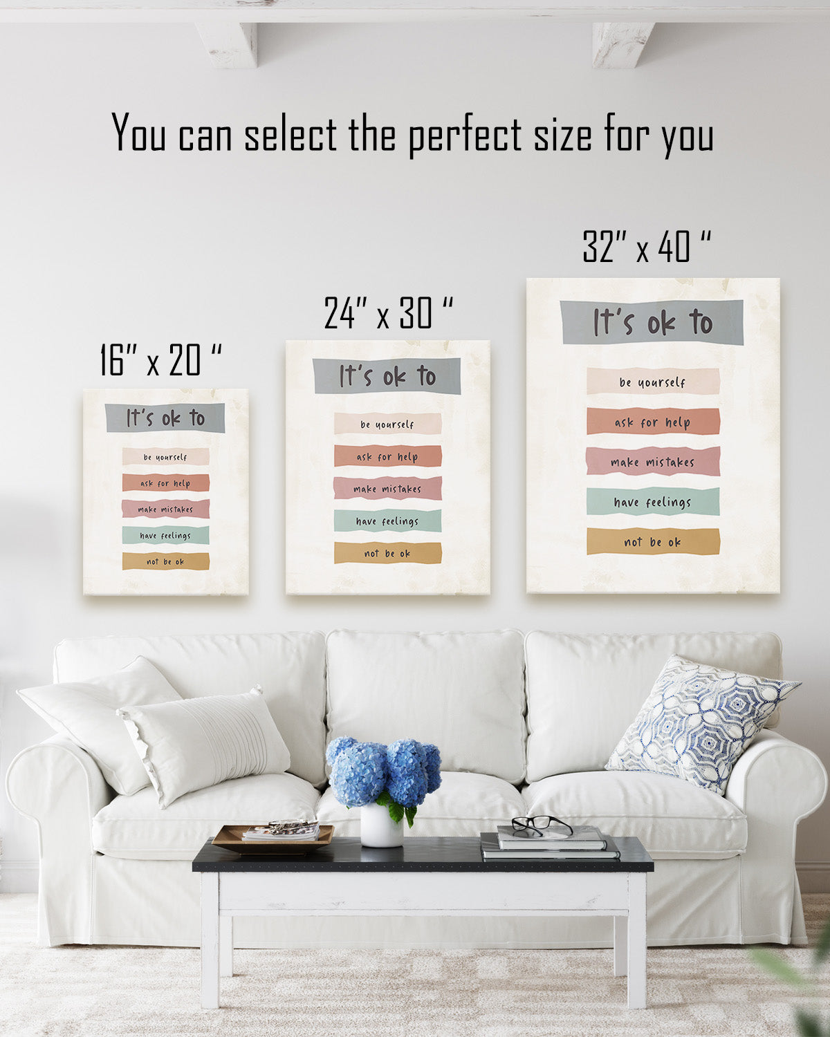 It's Ok To Be Yourself Affirmation Wall Decor
