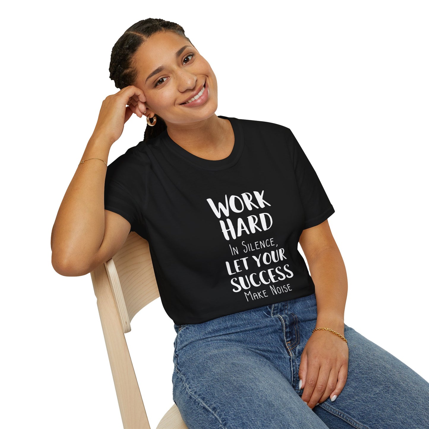 Work hard in silence - Unisex Softstyle T-Shirt