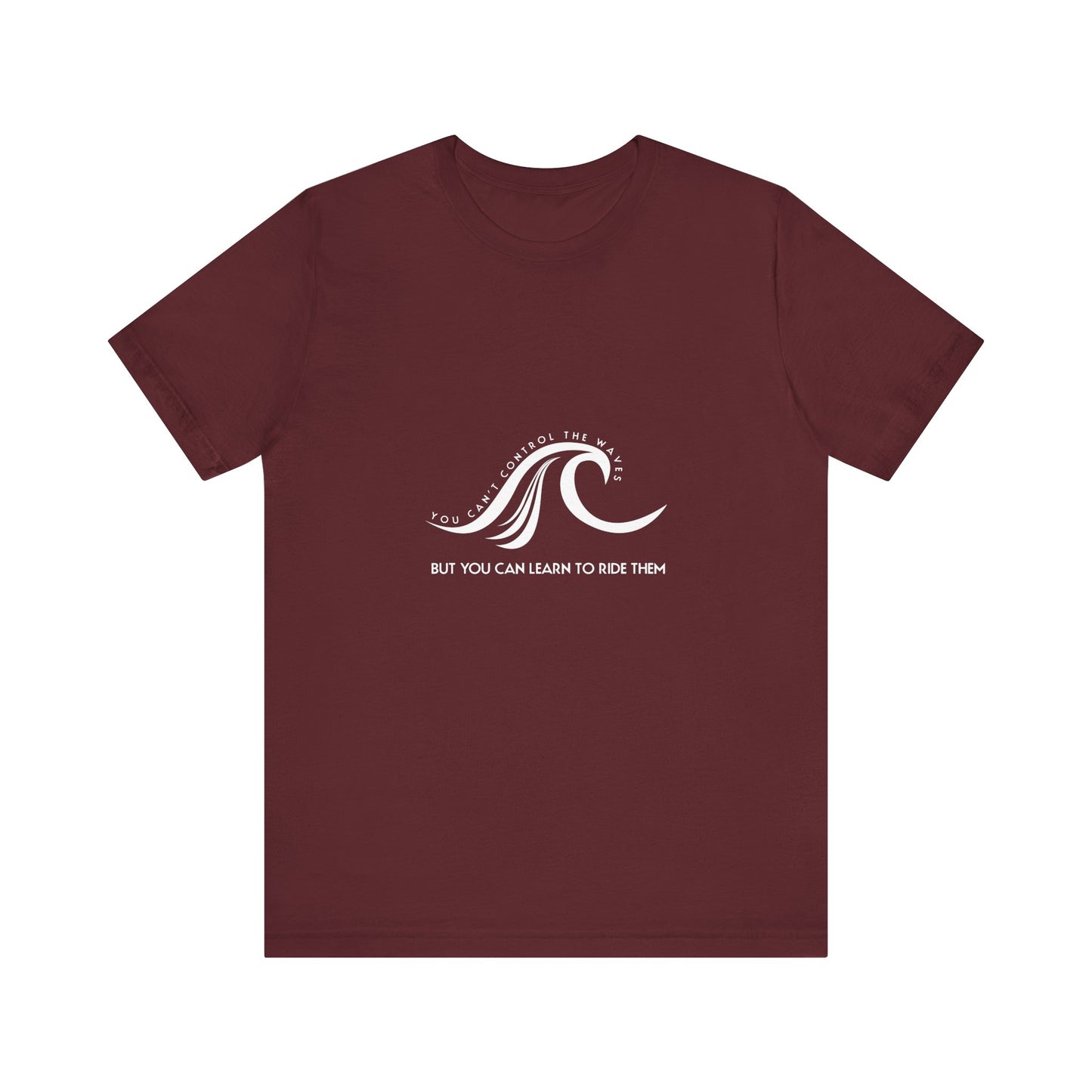 Control Waves white text Unisex Jersey Short Sleeve Tee