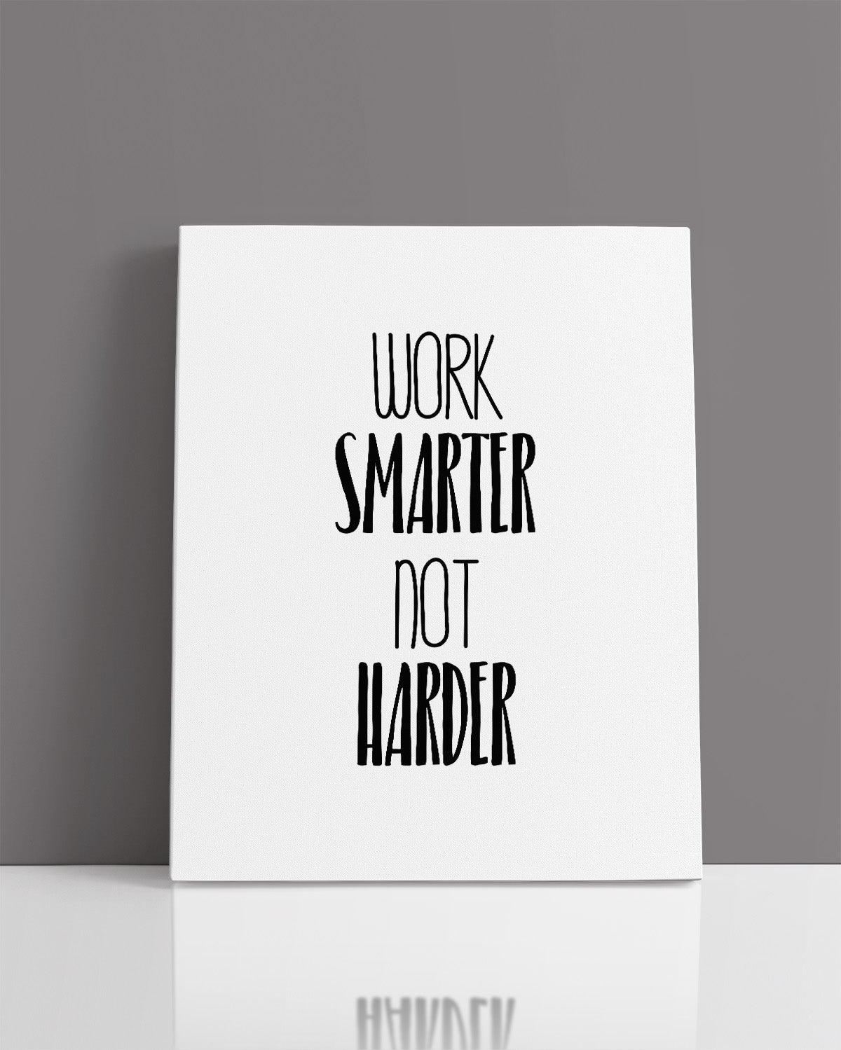 Work Smarter Not Harder Inspirational Wall Art - Motivational Wall Decor for Office