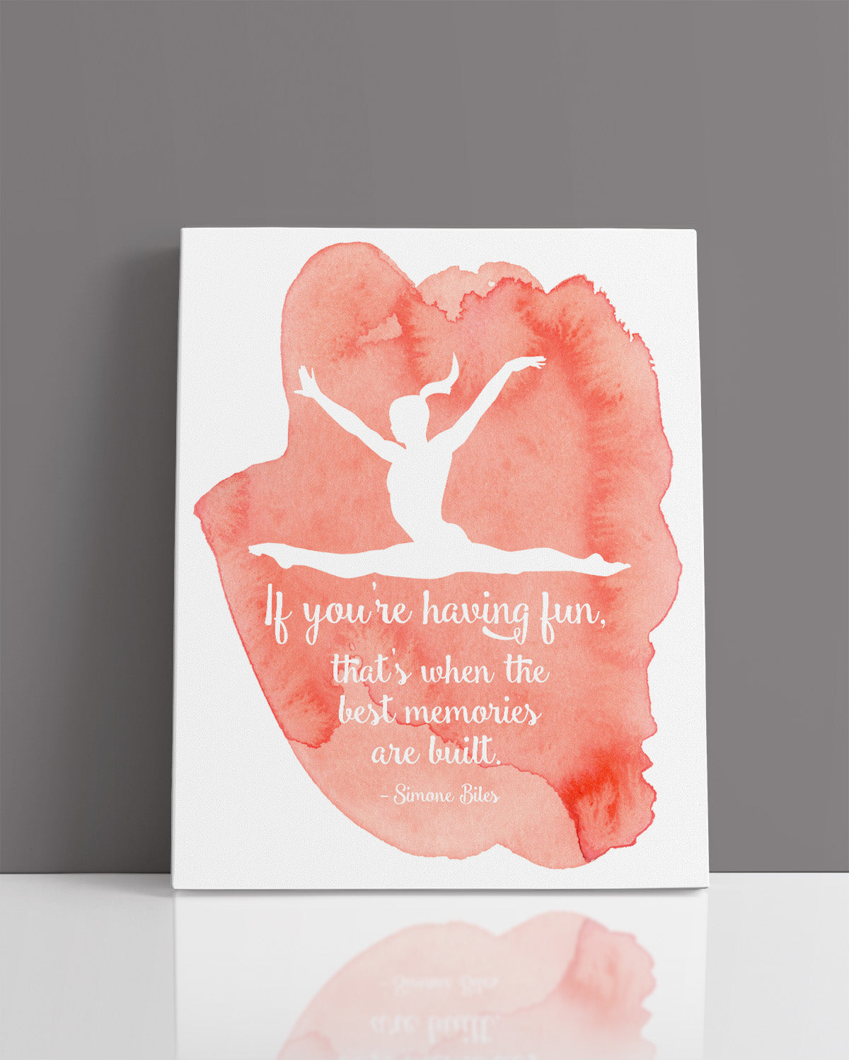 Gymnastics Wall Art - Boho Wall Decor - Girl's Bedroom - Gymnast Wall Decorations for Bedroom - Simone Biles Quotes - Motivational Quotes Wall Art - Inspirational Quotes