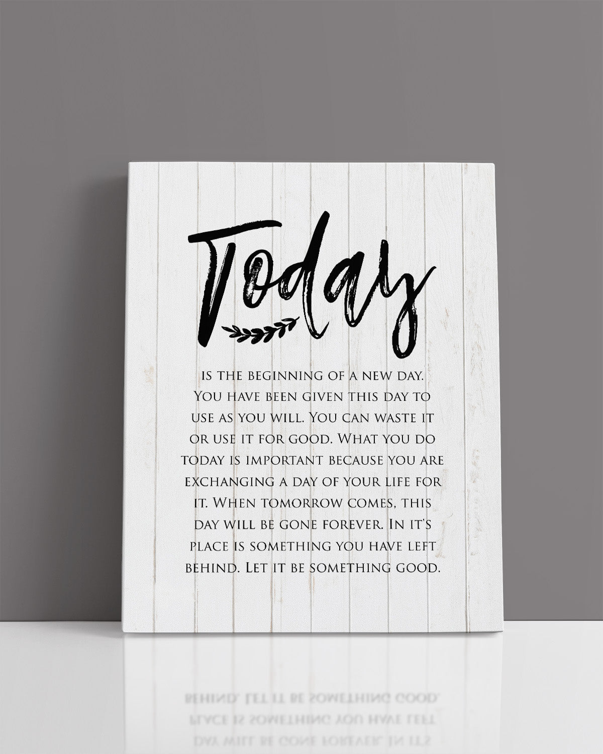 Today Is The Beginning Of A New Day Inspirational Wall Art - Positive Affirmations Wall Decor - Uplifting Aesthetic Home Decor