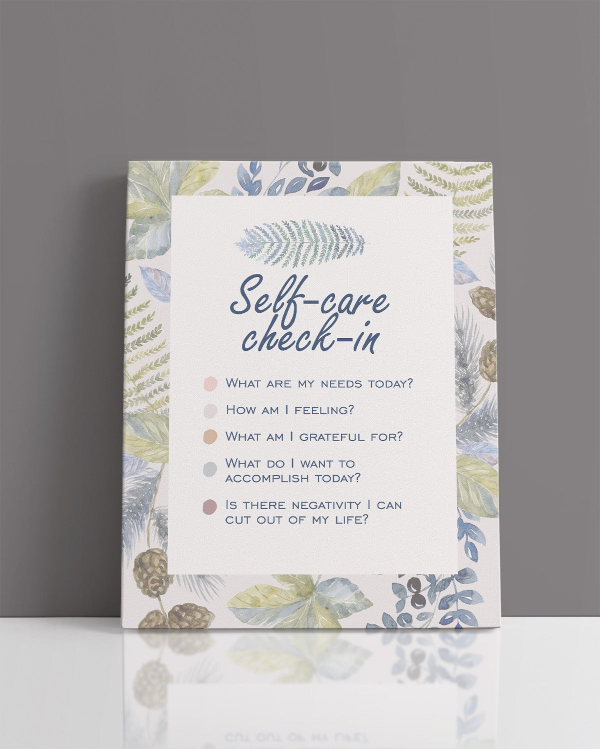 Self-Car Check-In Affirmation Wall Decor