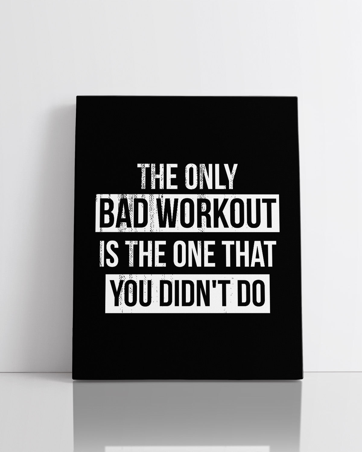 The Only Bad Workout Gym motivational wall art - man cave decor - sports art fitness - inspirational wall decor for a workout room