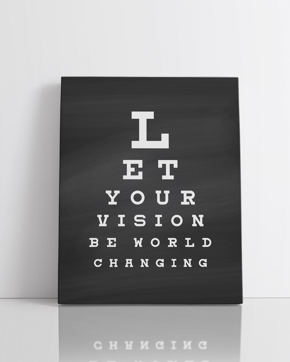 Let Your Vision Be World Changing - Motivational Quote Wall Art Print - Wall Decor for Office, Cubicle and Bedroom - Inspirational Wall Art