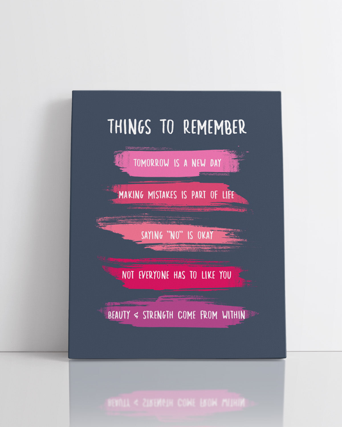 Things To Remember Inspirational Wall Art - Positive Affirmations Wall Decor for Women Girls Teens Daughter - Uplifting Aesthetic Home Decor for Bathroom and Bedroom