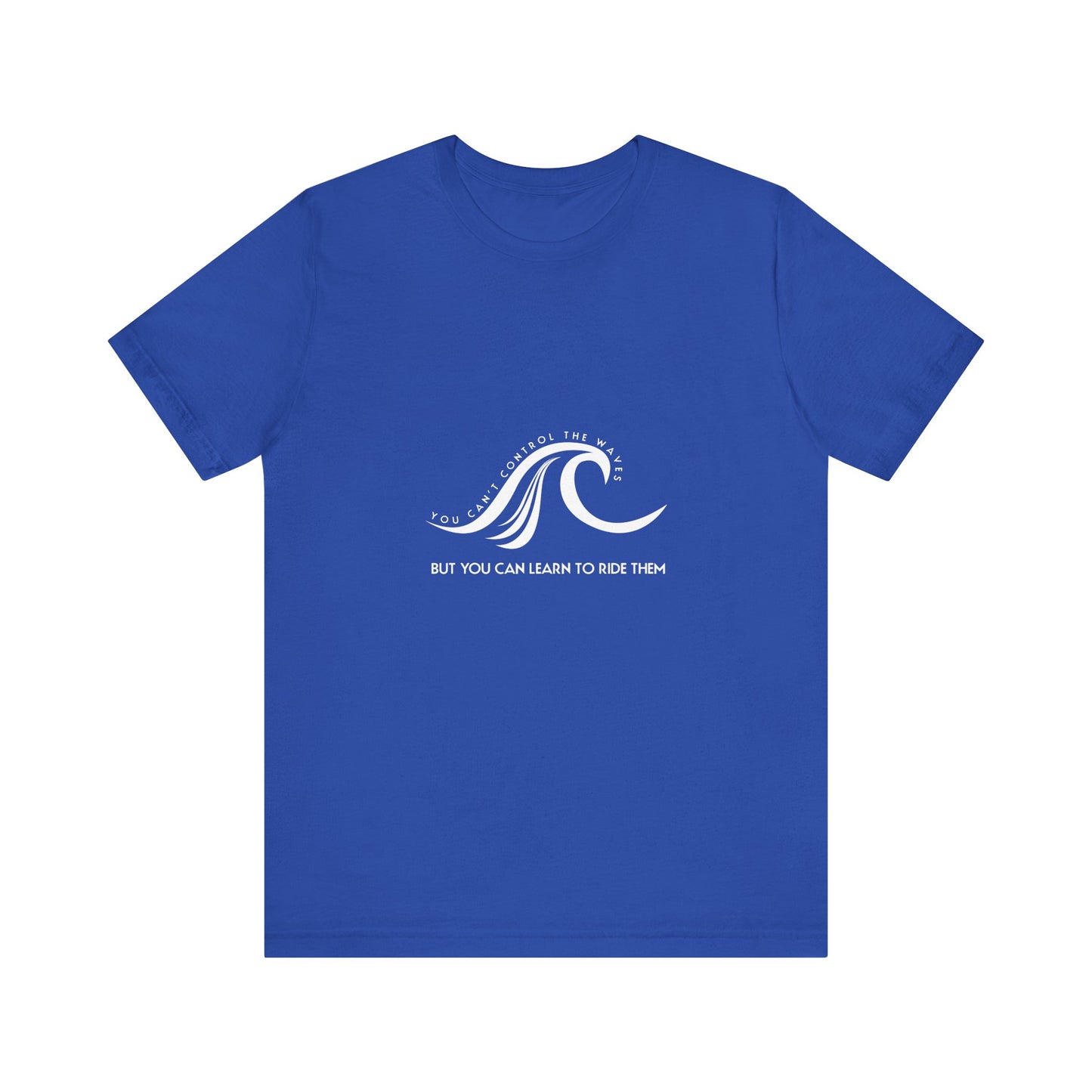 Control Waves white text Unisex Jersey Short Sleeve Tee