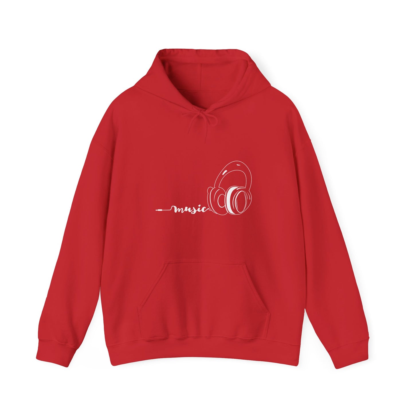 Music white - Unisex Heavy Blend™ Hooded Sweatshirt