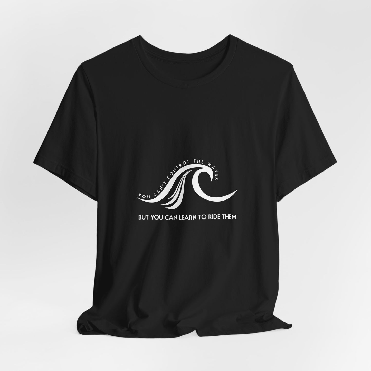 Control Waves white text Unisex Jersey Short Sleeve Tee