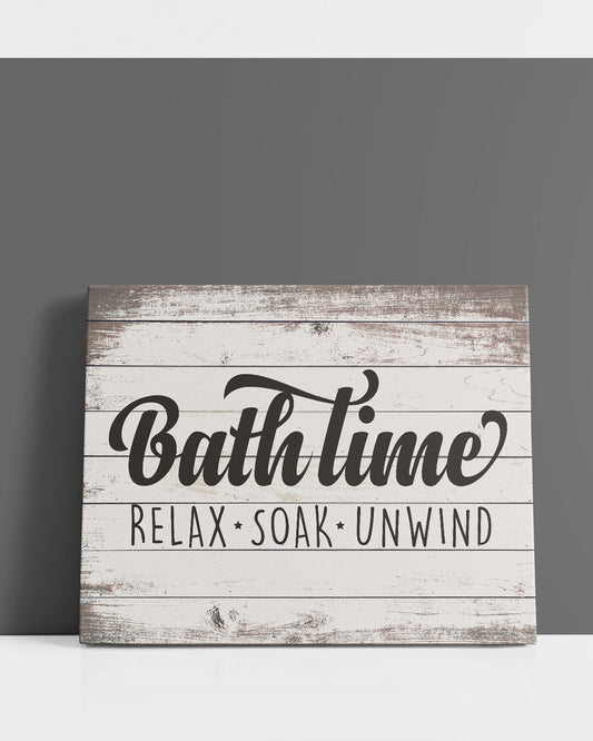 Bathroom Farmhouse Decor - Relax Soak Unwind Wall Art - Rustic Bath Wall Decor - Powder Room Decor - Housewarming Gift