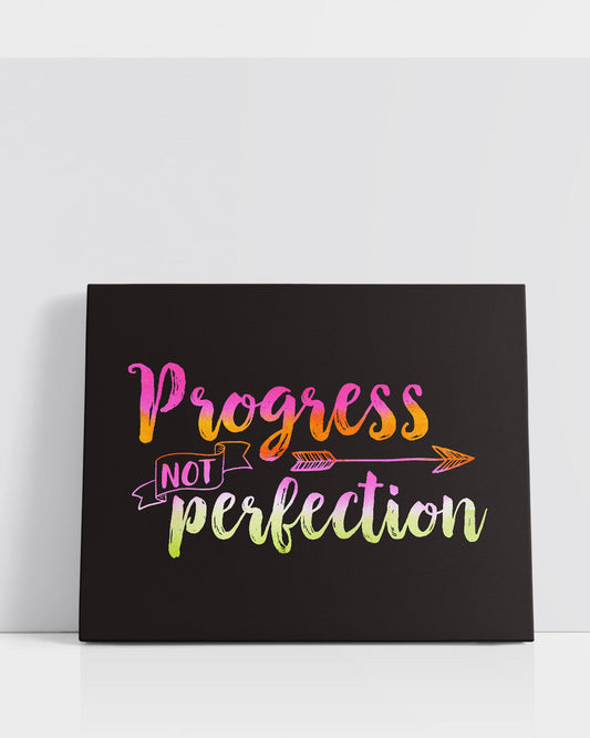 Progress Not Perfection - Motivational Wall Art - Recovery Gifts - Sobriety Room Decor - Drug and Alcohol Recovery - Encouragement Wall Art - Addiction Office Decor