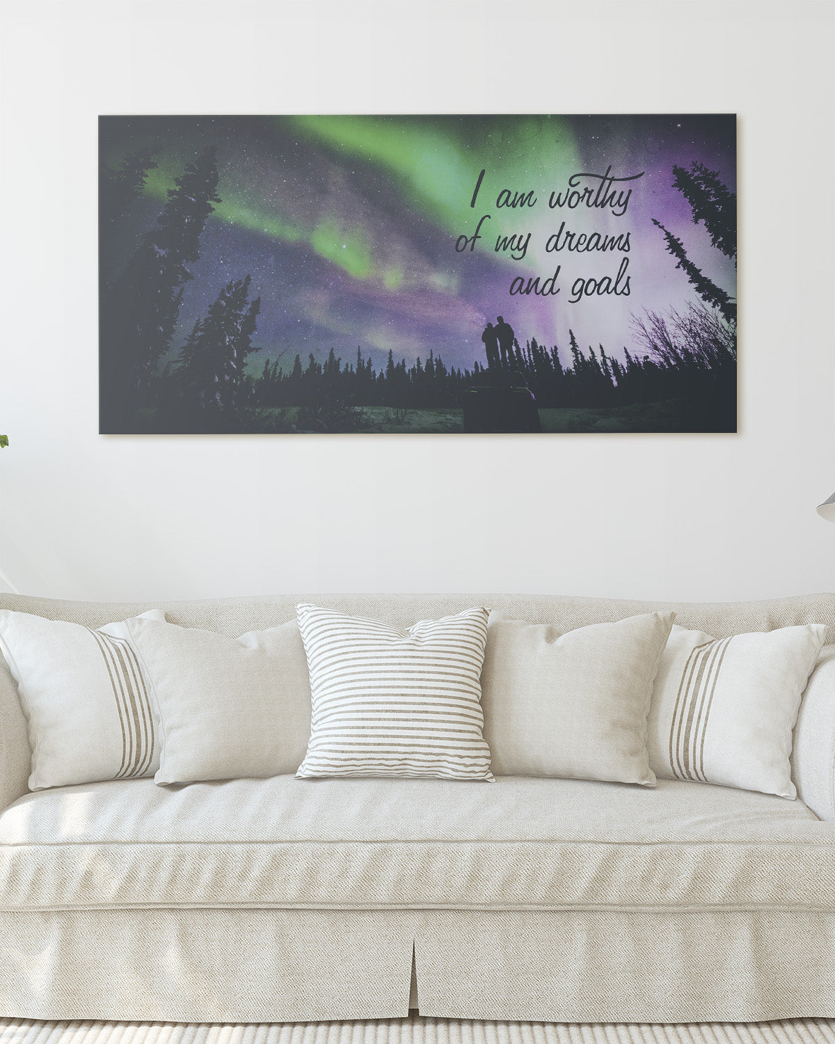 I Am Worthy of My Dreams and Goals - Wall Decor Art Canvas