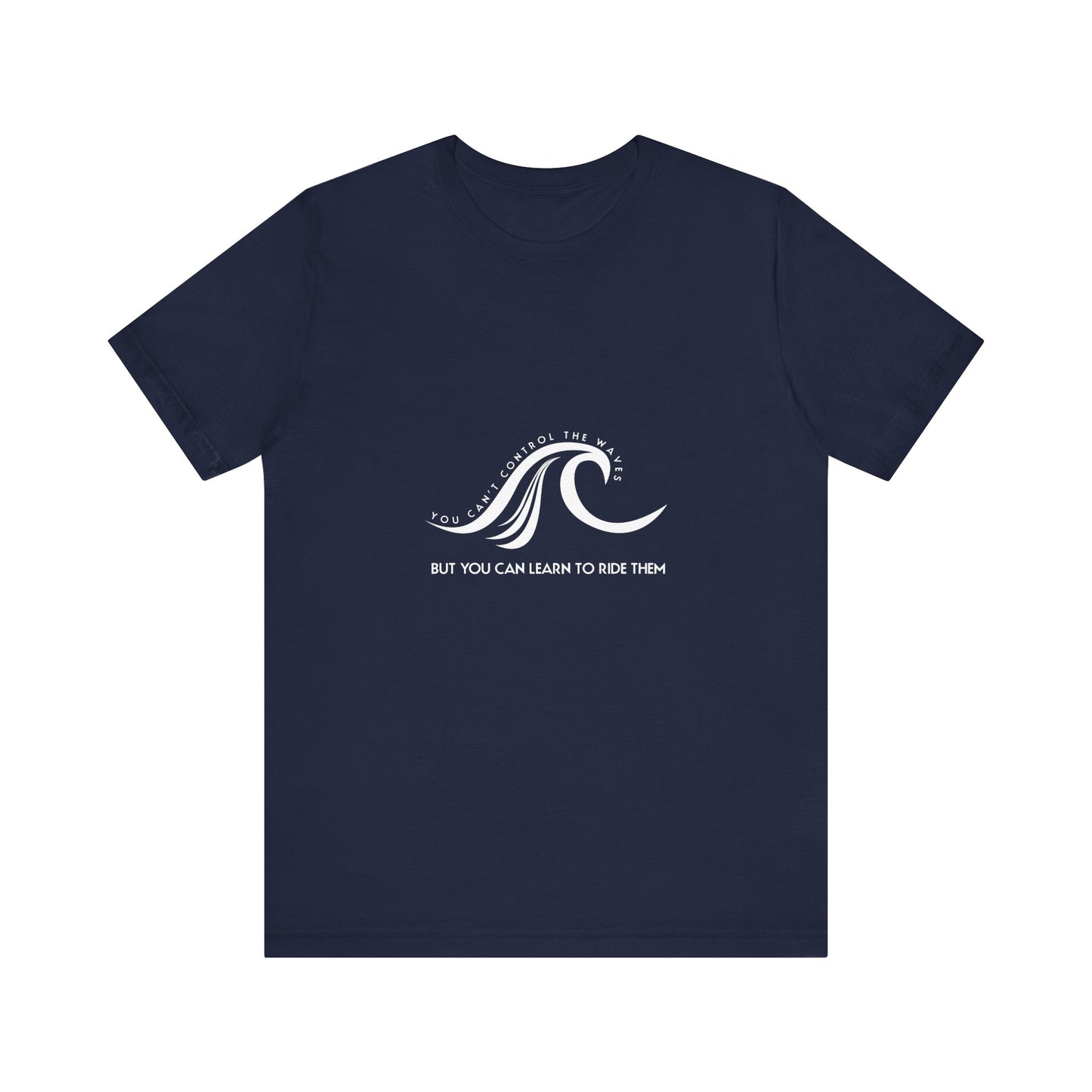 Control Waves white text Unisex Jersey Short Sleeve Tee