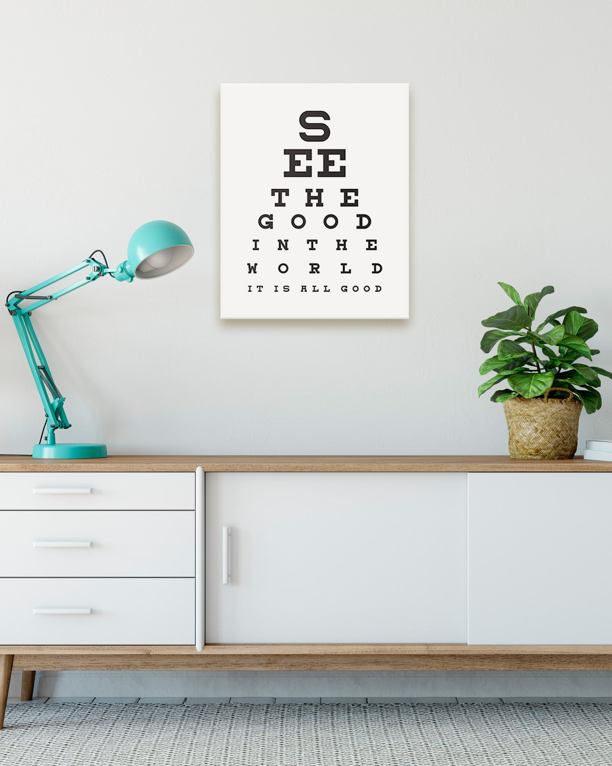 See The Good In The World It Is All Good - Motivational Quote Wall Art Print - Wall Decor for Office, Cubicle and Bedroom - Inspirational Wall Art