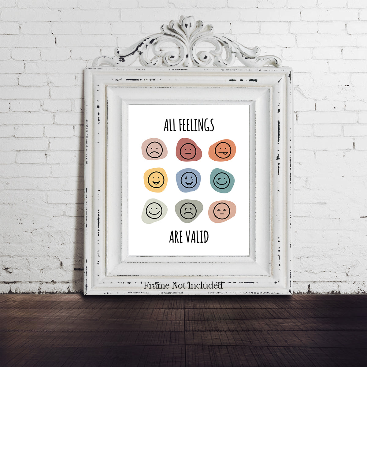 All Feelings Are Valid - Wall Decor for Therapy Office - Mindfulness Wall Decor - Counseling Office - Mental Health Wall Art - School Psychologist, Therapist Wall Art