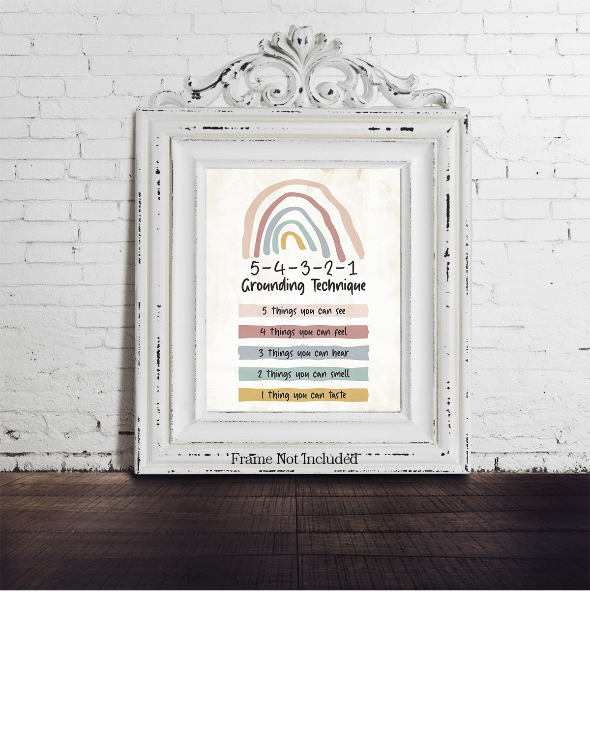 School Psychologist, Counseling Office Decor - 5-4 -3-2 -1 Grounding Technique Mental Health Wall Decor - Teacher Supplies for Classroom - Room Decor Aesthetic